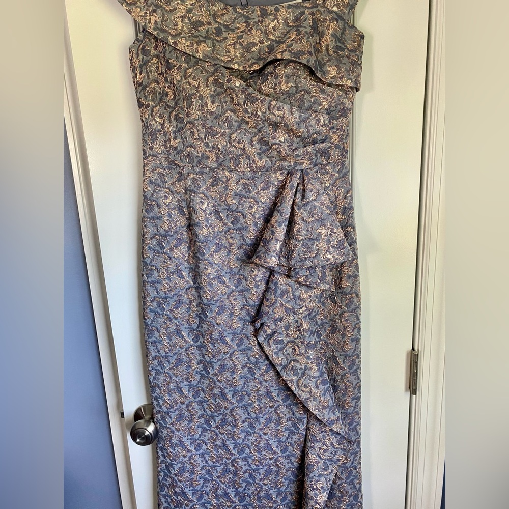 Rickie Freeman Teri Jon Jaquard Maxi Dress - MOB Dress WORN ONCE - Picture 3 of 9